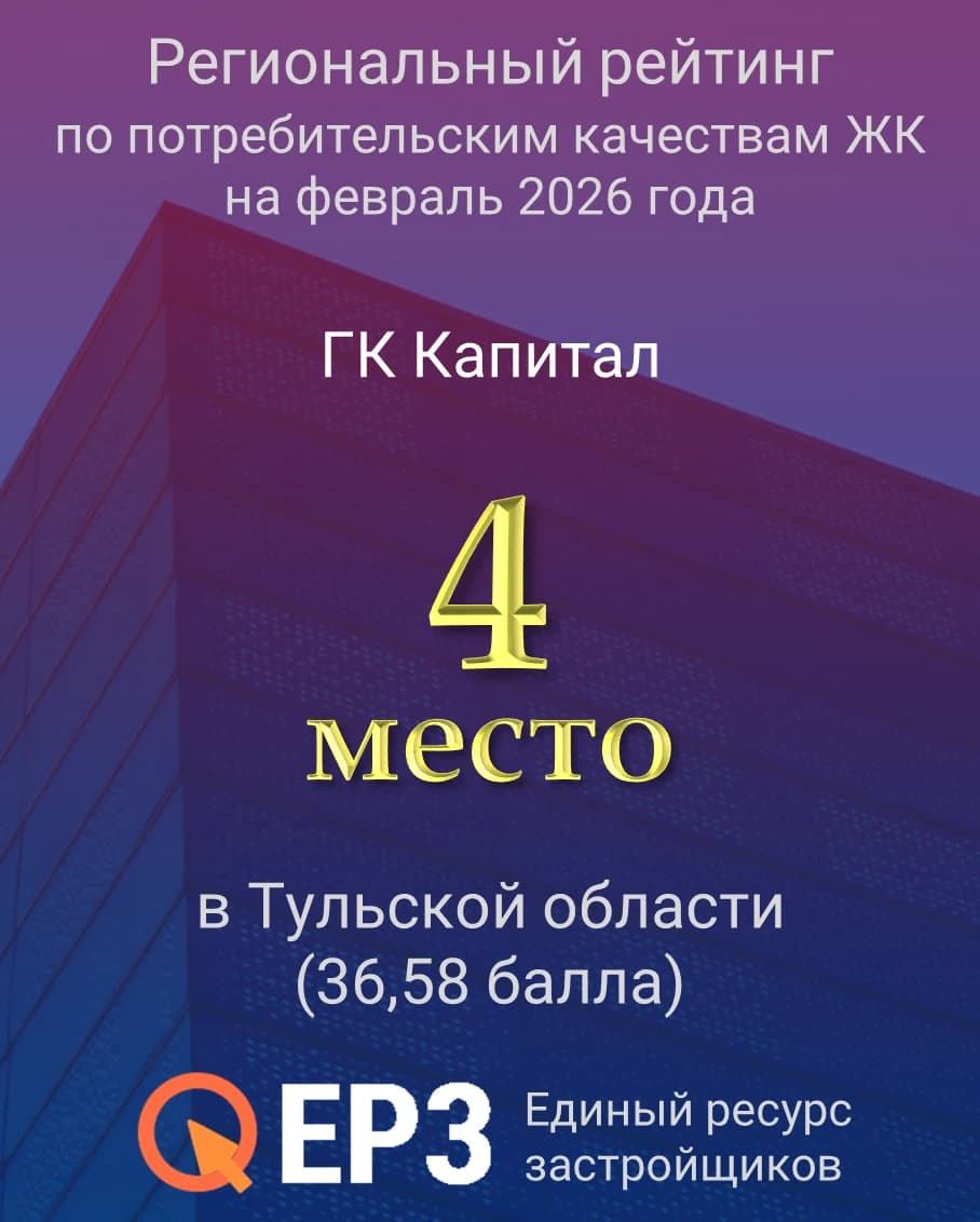Региональный рейтинг по потребительским качествам ЖК в Тульской области 2026 г.